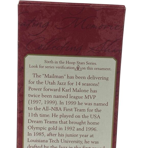 Karl Malone NBA Hoop Stars Hallmark Ornament 6th in Series - Picture 3 of 4